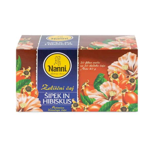 Nanni Čaji - Šip. Hibiskus 40g Zeliščni čaj 40g
